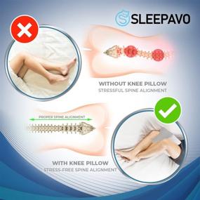 img 1 attached to 🔥 Soothing Support: Sleepavo Memory Foam Knee Pillow for Side Sleepers - Relief for Knee & Back Pain, Joint, Leg, Sciatica - Ideal for Pregnancy