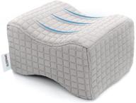 🔥 soothing support: sleepavo memory foam knee pillow for side sleepers - relief for knee & back pain, joint, leg, sciatica - ideal for pregnancy logo