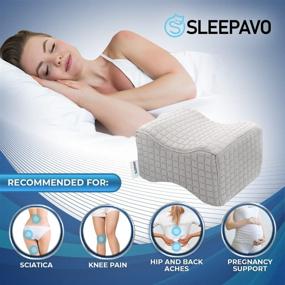 img 3 attached to 🔥 Soothing Support: Sleepavo Memory Foam Knee Pillow for Side Sleepers - Relief for Knee & Back Pain, Joint, Leg, Sciatica - Ideal for Pregnancy