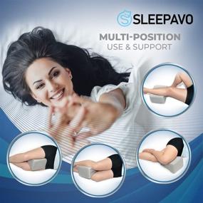 img 2 attached to 🔥 Soothing Support: Sleepavo Memory Foam Knee Pillow for Side Sleepers - Relief for Knee & Back Pain, Joint, Leg, Sciatica - Ideal for Pregnancy