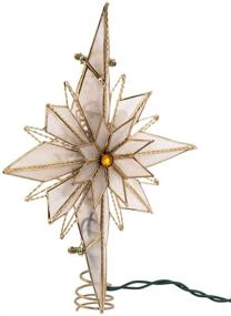 img 4 attached to 🌟 Kurt Adler Capiz Classical Multi-Pointed Bethlehem Star Treetop - 10-Light, 10-Inch