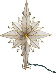 img 2 attached to 🌟 Kurt Adler Capiz Classical Multi-Pointed Bethlehem Star Treetop - 10-Light, 10-Inch