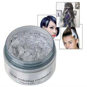 img 1 attached to 🌈 Silvercell Hair Dye Wax: Unisex One-time Hair Color Wax for Party & Cosplay - Gray