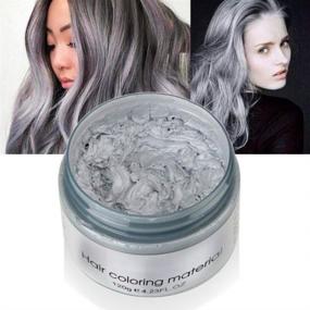 img 4 attached to 🌈 Silvercell Hair Dye Wax: Unisex One-time Hair Color Wax for Party & Cosplay - Gray