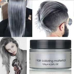 img 3 attached to 🌈 Silvercell Hair Dye Wax: Unisex One-time Hair Color Wax for Party & Cosplay - Gray