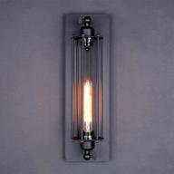 🏮 lnc a02251 industrial rustic wall sconce with wire cage - perfect lighting for foyer, bedroom, hallway, kitchen логотип