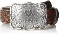 ariat black floral buckle straight logo