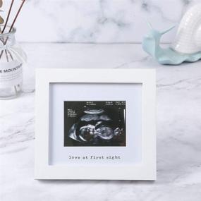 img 3 attached to 👶 Silver Text White Baby Sonogram Photo Frame - Perfect Gift for Expecting Parents & Gender Reveal Party - Ideal Baby Nursery Decor