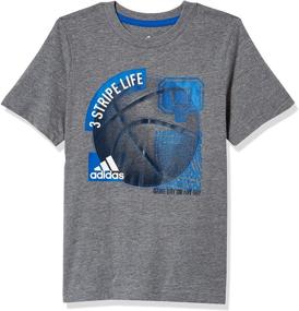 img 2 attached to 👕 Adidas Sleeve Cotton Graphic T-Shirt - Boys' Clothing for Active Lifestyle