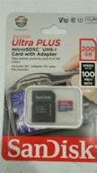 💾 sandisk 200 gb ultra plus micro sdxc card: fast uhs-i speeds with adapter sdsqusc-200g-awcia logo