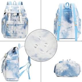 img 1 attached to BLUBOON Vintage Leather Rucksack Backpacks: Classic Style meets Durability