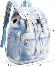 img 2 attached to BLUBOON Vintage Leather Rucksack Backpacks: Classic Style meets Durability