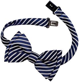 img 1 attached to 👔 Retreez Pre-tied Boy's Bow Tie - Modern Stripe Woven Microfiber