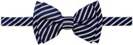 👔 retreez pre-tied boy's bow tie - modern stripe woven microfiber logo