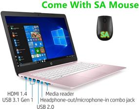 img 2 attached to 💻 Renewed HP Stream 14-inch HD Laptop (1366x768), Intel Celeron N4000, Dual-Core, 4GB RAM, 64GB eMMC, HDMI, WiFi, Webcam, Bluetooth, Windows 10 S, Rose Pink