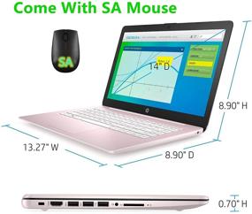 img 3 attached to 💻 Renewed HP Stream 14-inch HD Laptop (1366x768), Intel Celeron N4000, Dual-Core, 4GB RAM, 64GB eMMC, HDMI, WiFi, Webcam, Bluetooth, Windows 10 S, Rose Pink
