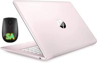 💻 renewed hp stream 14-inch hd laptop (1366x768), intel celeron n4000, dual-core, 4gb ram, 64gb emmc, hdmi, wifi, webcam, bluetooth, windows 10 s, rose pink logo