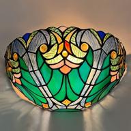 🌸 cotoss tiffany wall sconce: handmade stained glass victorian style 1-light wall light for living room bedroom логотип