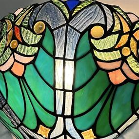 img 2 attached to 🌸 Cotoss Tiffany Wall Sconce: Handmade Stained Glass Victorian Style 1-Light Wall Light for Living Room Bedroom