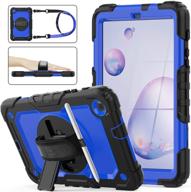 seymac stock drop-proof case for samsung galaxy tab a 8.4'' 2020 with screen protector - blue/black logo