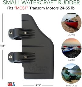 img 2 attached to 🚣 Bullnose Rudder Clamp-On Boat Rudder for 24-55 Thrust Trolling Motors: Ideal for Inflatable Pontoon, Pelican Bass Raider 10E, Fishing Kayak, Canoe, Jon Boat, Small Aluminum Boat, and More!
