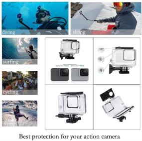 img 3 attached to Complete Accessories Kit for GoPro Hero 7 Silver/White - Waterproof Housing, Travel Case, Neck Strap, Screen Protector, Red Filter, Anti-Fog Insert