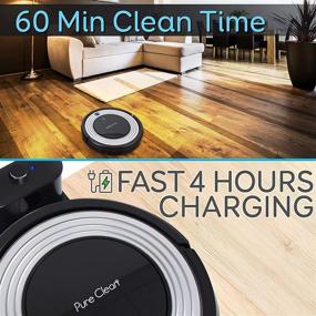 img 1 attached to Advanced Programmable Robot Vacuum Cleaner - Robotic Home Cleaning Solution for Fresh Carpet and Hardwood Floor with Automatic Activation and Charging Dock - Pet Hair & Allergen Friendly - PureClean PUCRC96B.8