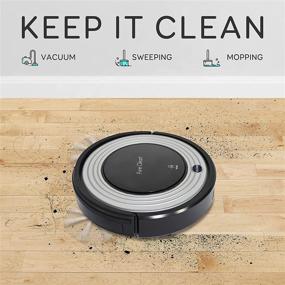 img 3 attached to Advanced Programmable Robot Vacuum Cleaner - Robotic Home Cleaning Solution for Fresh Carpet and Hardwood Floor with Automatic Activation and Charging Dock - Pet Hair & Allergen Friendly - PureClean PUCRC96B.8