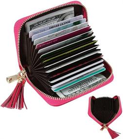 img 3 attached to Stylish and Secure: Womens Blocking Holder Leather Accordion Handbags & Wallets