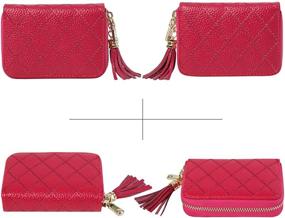 img 1 attached to Stylish and Secure: Womens Blocking Holder Leather Accordion Handbags & Wallets