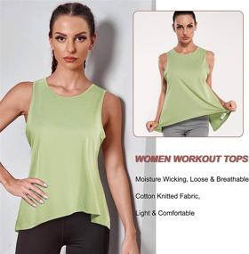 img 1 attached to 👗 Stay Cool and Stylish: RACELO Sleeveless Women's Workout Tops for Yoga, Gym & Athletic Activities