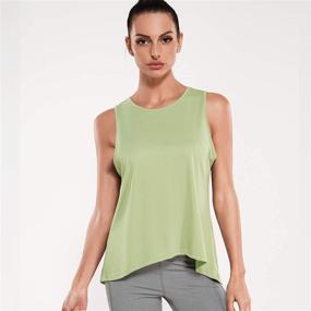 img 2 attached to 👗 Stay Cool and Stylish: RACELO Sleeveless Women's Workout Tops for Yoga, Gym & Athletic Activities