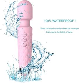 img 2 attached to 💆 Destary 20 Vibration Modes: Powerful Handheld Wand Massager for Sports Recovery, Muscle Aches & Body Massage - Waterproof & Quiet - Cordless & Mini Pink - The Perfect Gift!