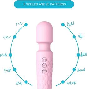 img 3 attached to 💆 Destary 20 Vibration Modes: Powerful Handheld Wand Massager for Sports Recovery, Muscle Aches & Body Massage - Waterproof & Quiet - Cordless & Mini Pink - The Perfect Gift!