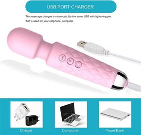 img 1 attached to 💆 Destary 20 Vibration Modes: Powerful Handheld Wand Massager for Sports Recovery, Muscle Aches & Body Massage - Waterproof & Quiet - Cordless & Mini Pink - The Perfect Gift!