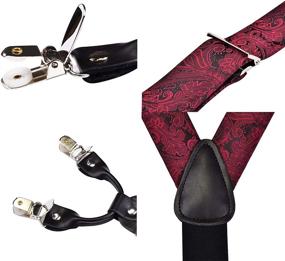 img 2 attached to 👔 GUSLESON Adjustable Paisley Pre-Tied Suspender