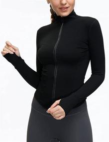 img 3 attached to Sleek and Streamlined: Tanming Women's Full Zip Seamless Workout Jacket for Running, Yoga & Track