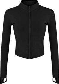 img 4 attached to Sleek and Streamlined: Tanming Women's Full Zip Seamless Workout Jacket for Running, Yoga & Track