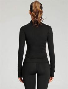 img 1 attached to Sleek and Streamlined: Tanming Women's Full Zip Seamless Workout Jacket for Running, Yoga & Track