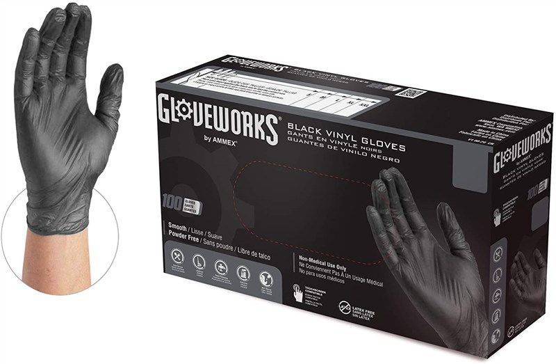 gloveworks industrial gloves non sterile ivbkpf44100 bx 标志