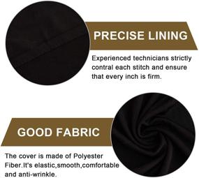 img 2 attached to Manmengji 10 PCS Black Spandex Chair Slipcovers - Perfect for Wedding, Banquet, and Party Protectors!