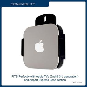 img 3 attached to 📺 QualGear QG-AM-017 Apple TV/AirPort Express Base Station Mount (For 2nd & 3rd Gen Apple TVs) - Black