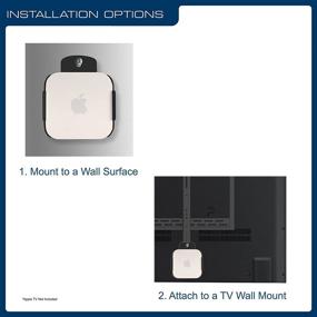 img 1 attached to 📺 QualGear QG-AM-017 Apple TV/AirPort Express Base Station Mount (For 2nd & 3rd Gen Apple TVs) - Black