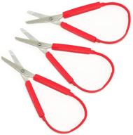 ✂️ raynag 3 pack loop mini stainless steel scissors: craft scissors for special needs classroom, elastic yarns cutting tool with adaptive design and comfortable grip logo