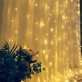 img 2 attached to 🎄 Dooit 9.8ft6.5ft300LED Curtain String Lights: Ultimate Decoration for Christmas Party, Wedding Ceremony, Home Garden, Bedroom - Indoor/Outdoor Use - Warm White Illumination - 8 Modes, 29v UL Plug-In