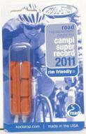 🔝 kool stop campagnolo super record road replacement pads - caliper pads, threaded posts, salmon (pair): top-quality brake upgrade logo