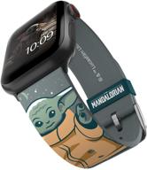 officially licensed star wars: the mandalorian – the child snow smartwatch band – compatible with apple watch (not included) – fits 38mm, 40mm, 42mm, and 44mm logo
