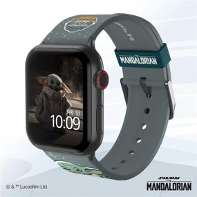 img 3 attached to Officially Licensed Star Wars: The Mandalorian – The Child Snow Smartwatch Band – Compatible with Apple Watch (not included) – Fits 38mm, 40mm, 42mm, and 44mm