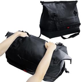 img 3 attached to 🎒 MIER Large Waterproof Duffel Bag: Rolltop Dry Backpack for Outdoor Adventures - Kayaking, Rafting, Boating, Swimming, Camping, Travel, Gym, Beach - 60L Capacity