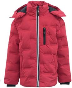 img 4 attached to M2C Stitch Hooded Insulated Jacket Boys' Clothing